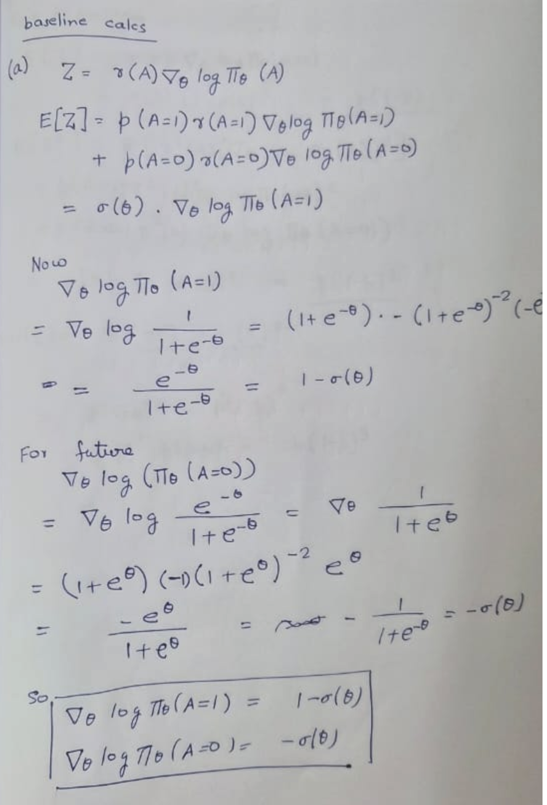 Baseline calculation page 1